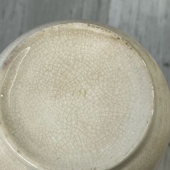 Vintage Brown Cream Red Floral Shaving Mug Cup Decor - Picture 8 of 10